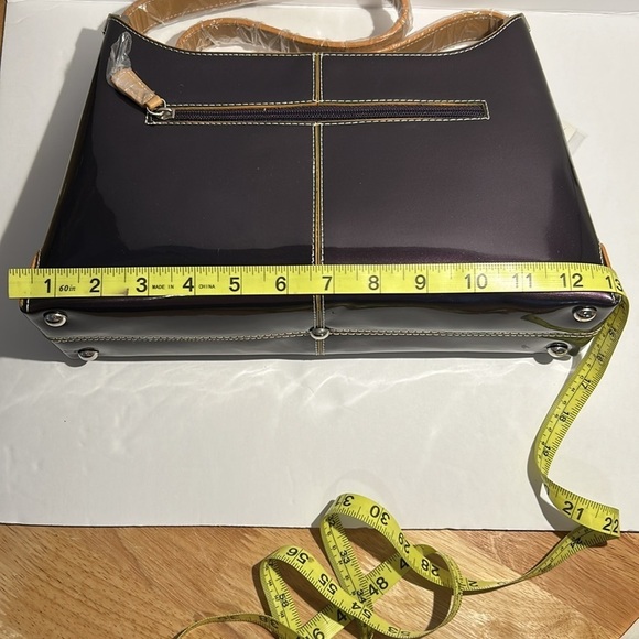 Tosca vintage handbag purple. NWT.  Purple, beige, shoulder bag, purse. - Picture 14 of 16